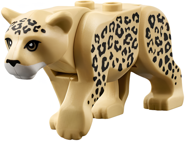 Леопард Lego Cat, Large (Leopard) with White Muzzle and Black Nose and Spots Pattern bb0787c01pb02